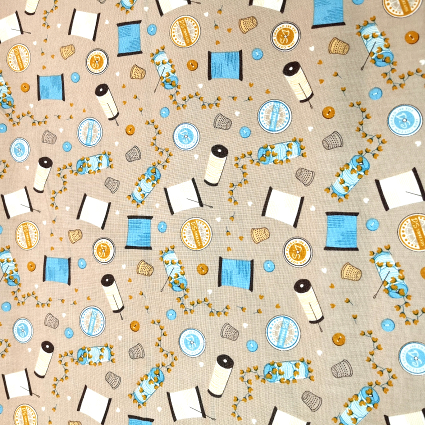 100 Cotton Poplin Debbie Shore Buttons and Bobbins